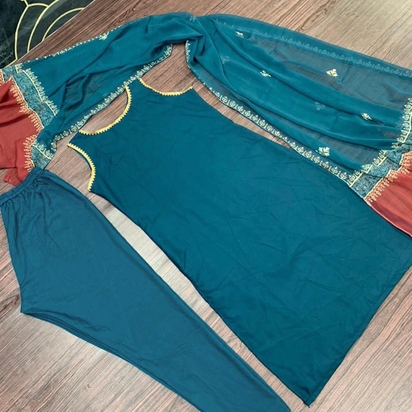 New Designer Top Plazzo Set - L