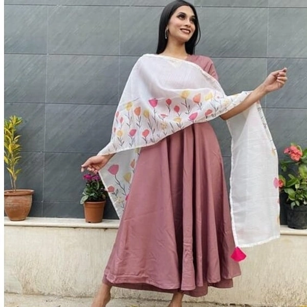 Fashionable Trendy Kurta With Bottomwear And Duppata - M , L , XL ,XXL, move