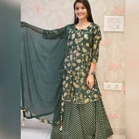 Heavy  Kurti With Skirt And Duppata - XXL