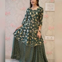 Heavy  Kurti With Skirt And Duppata - XXL