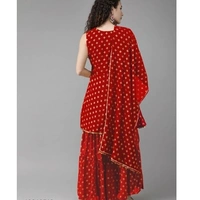 Trendy Maroon Gold Printed Kurta Sharara And Duppata - M