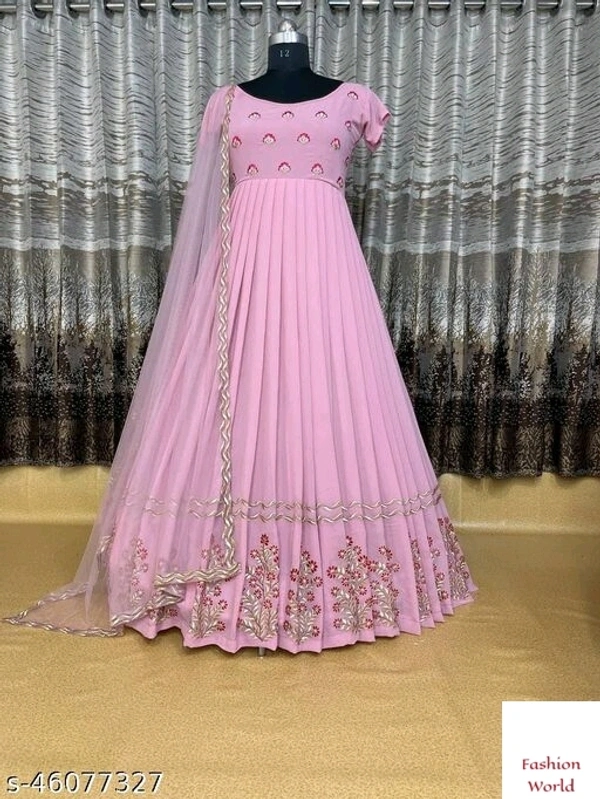 Trendy Glamorours Gowns - pink, free size