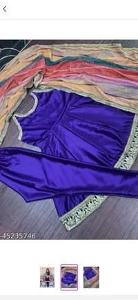 New Plazzo Suit Set With Duppata  - SEMI - STITCHED 
