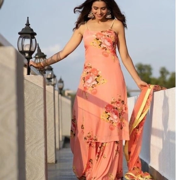 Floral Printed Sharara Set - M 