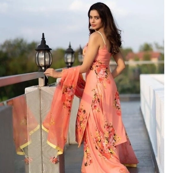 Floral Printed Sharara Set - M 