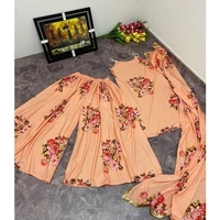 Floral Printed Sharara Set - L