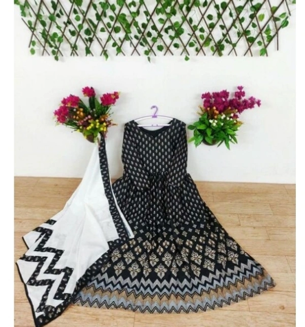 Designer Anarkali Giwn With Duppata - free size