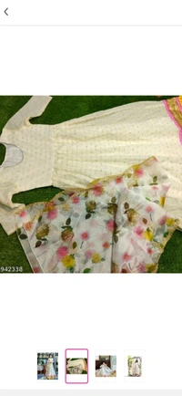 Graceful White Gown With Duppata - free size, white