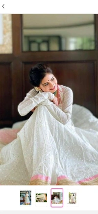 Graceful White Gown With Duppata - free size, white