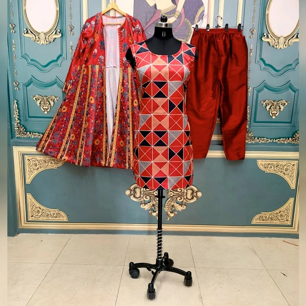 New Designer Koti Kurta Plazzo Set - free size