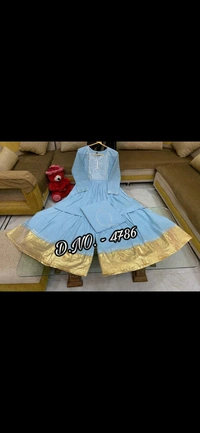 Pure Cotton Cambric Kurti With Gotta Work Sharara & Duppata - M