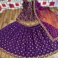 Designer Partywear Embroidery Work Lehanga With Duppata - L