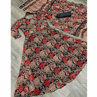 Beautiful Printed Red Handblock Set - XL