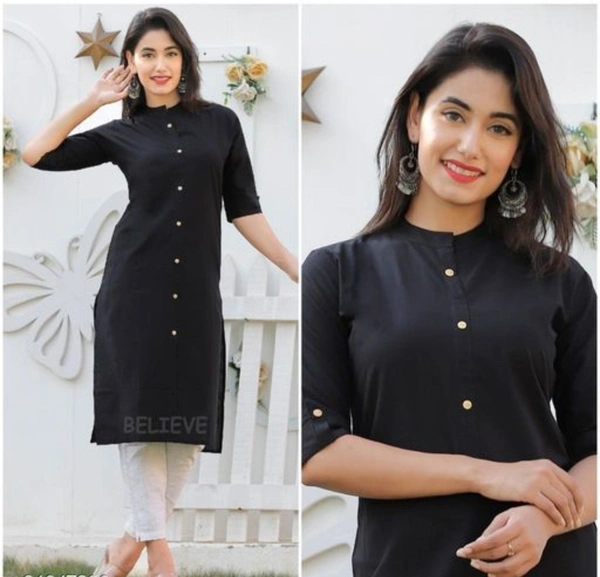 Banita Graceful kurti  - Black, XXL