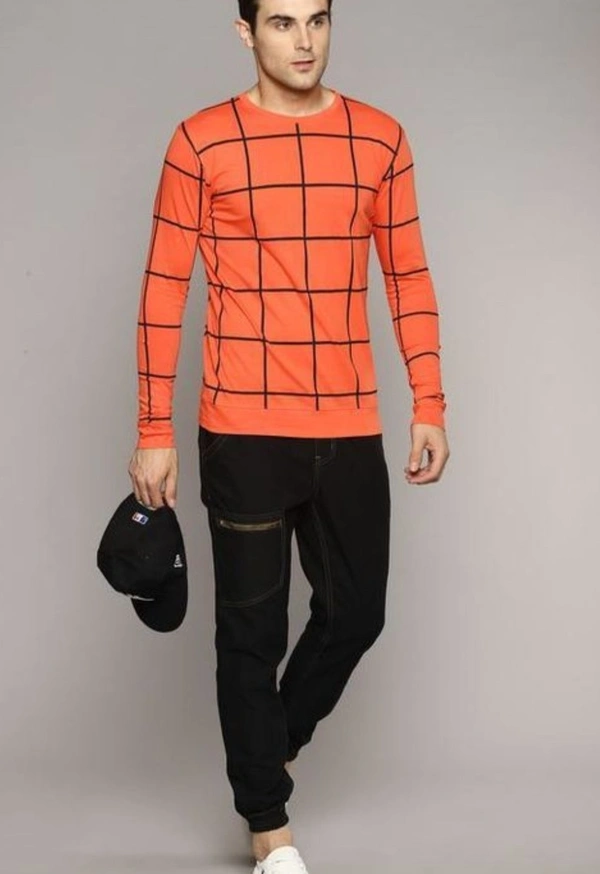 Mens Cotton Full Sleeves t shirt  - M