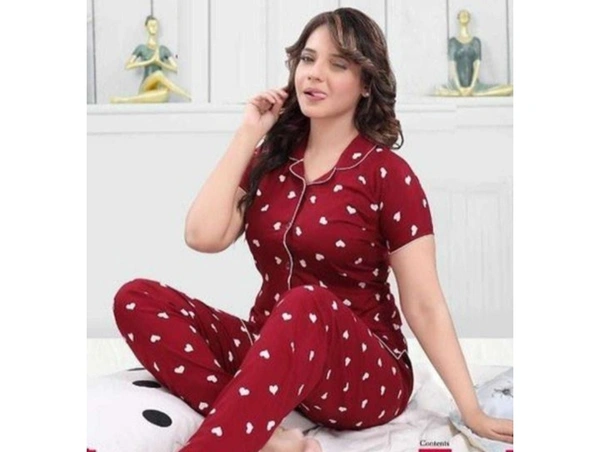 Womens Rayon Night Suit  - S