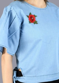 Trendy Womens Tops& Tunics  ( blue) - XL