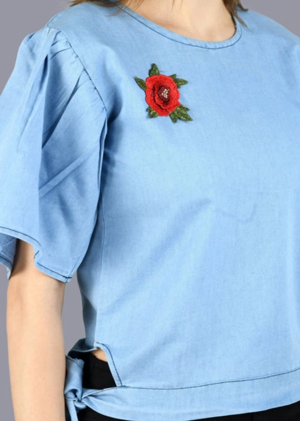 Trendy Womens Tops& Tunics  ( blue) - XL
