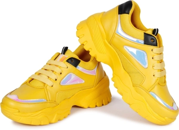 Stylish Sneakers Fof Women ( Yellow ) - UK 7