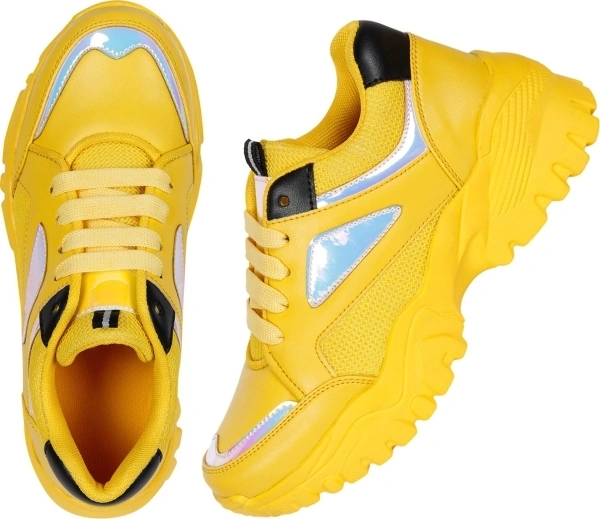 Stylish Sneakers Fof Women ( Yellow ) - UK 7