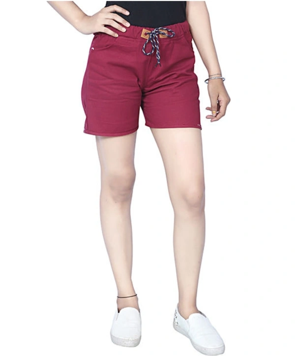 Fancy Womens Shorts ( Red ) - 32