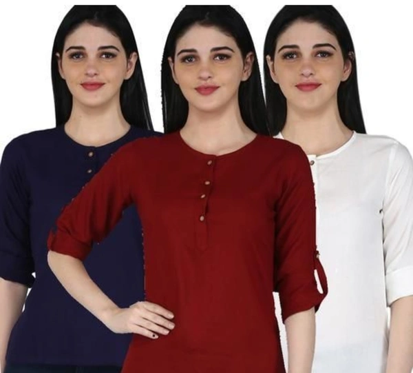 Women Rayons Top ( Combo of 3 ) - S