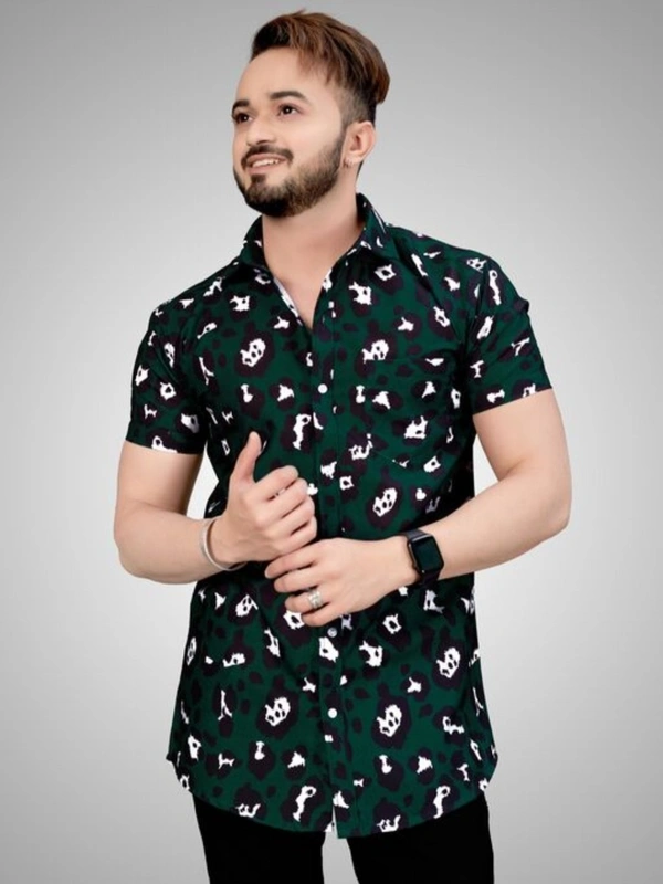 Digital Printed Multi Color Shirt  - L