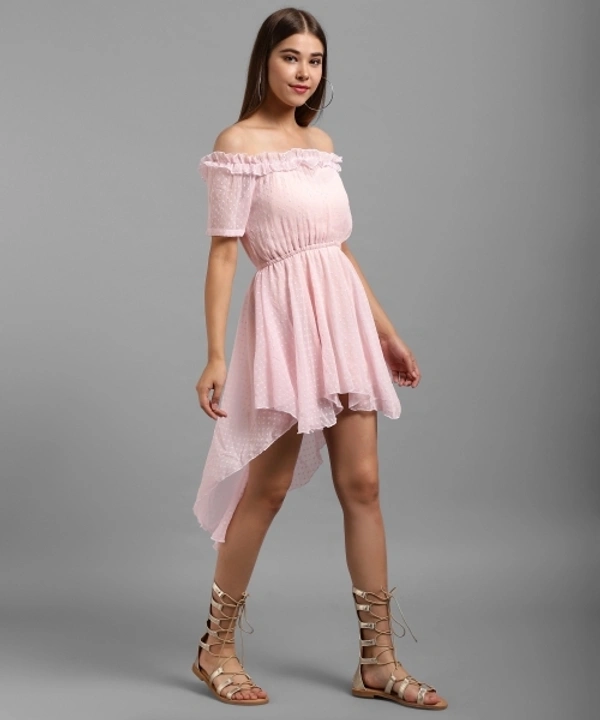 Women Empire Waist Pink Dress  - S