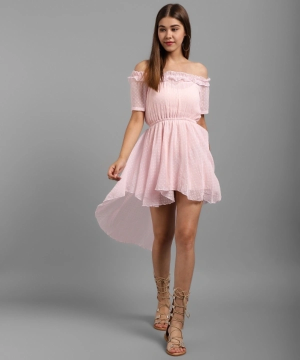 Women Empire Waist Pink Dress  - S