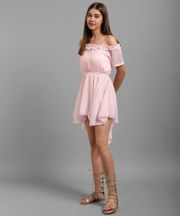 Women Empire Waist Pink Dress  - S