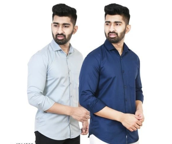 Mens Formal Shirt ( Combo of 2 ) - M