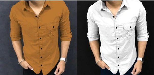 Trendy Mens Shirt ( Combo of 2 ) - M