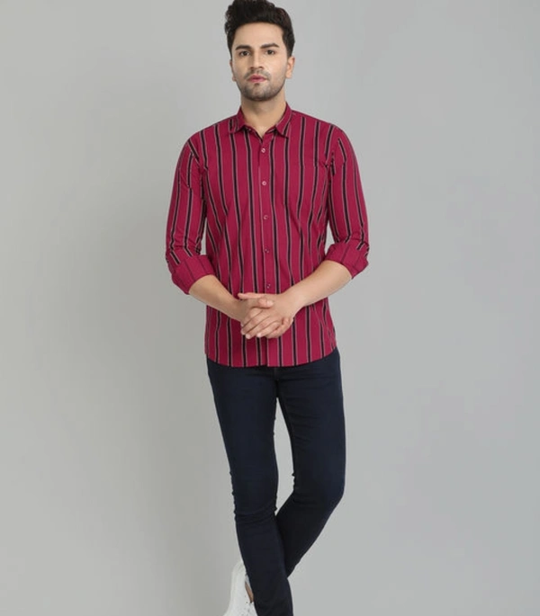 Mens Cotton Striped Shirt  - XL
