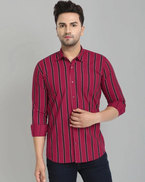 Mens Cotton Striped Shirt  - XL