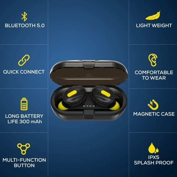 WeCool Moonwalk Mini in Ear True Wireless Bluetooth Earbuds with mic Bluetooth Headset
