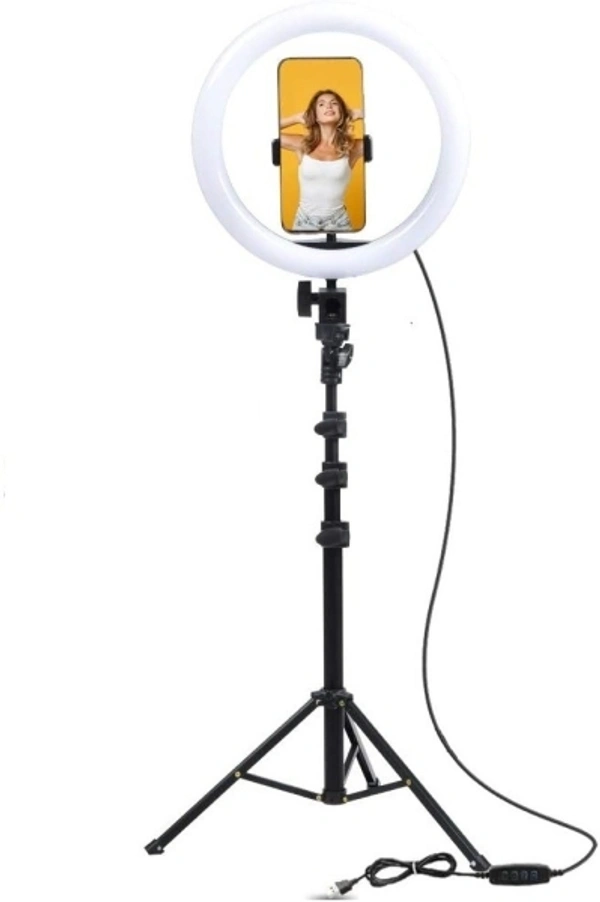 CartBug 10inch Dimmable 3 Modes LED Bulb Selfie Ring Light Metal Tripod Phone Clip Photo Stand For Live Portrait Flashlight Makeup Photography FlashSuitable