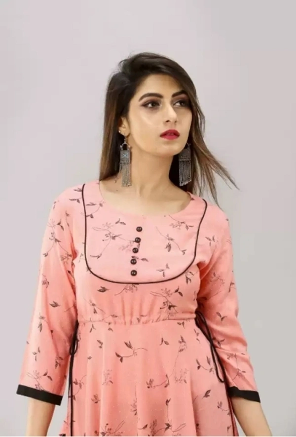 Magheeta Women Printed Flared Kurta  - S