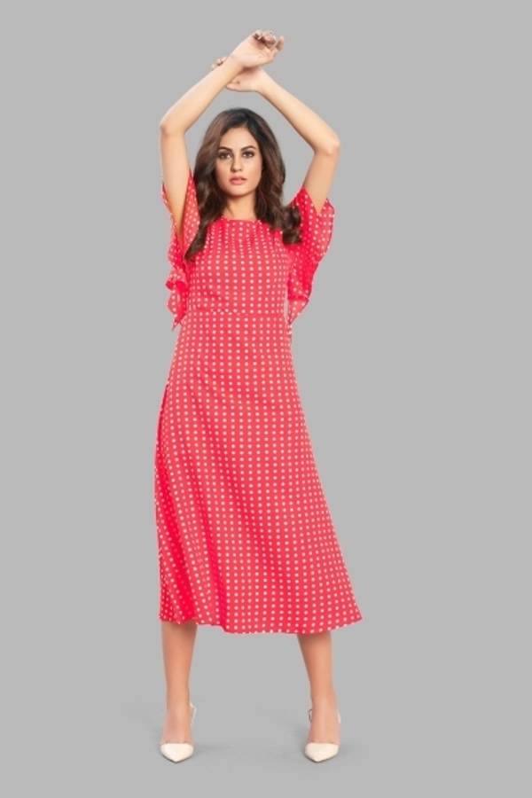 Vaani Creation Women A Line Pink Dress - L