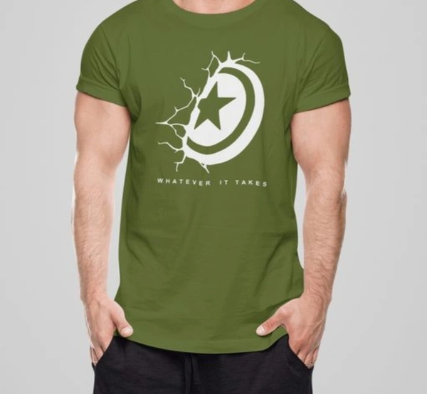 Elegant Mens Fashion Marvel Design T Shirt  - M
