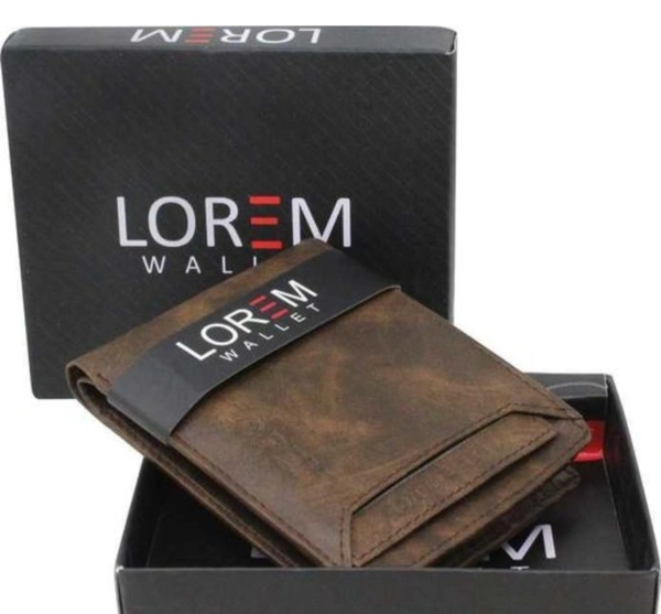 Trendy Mens Brown Leather Wallet - Brown
