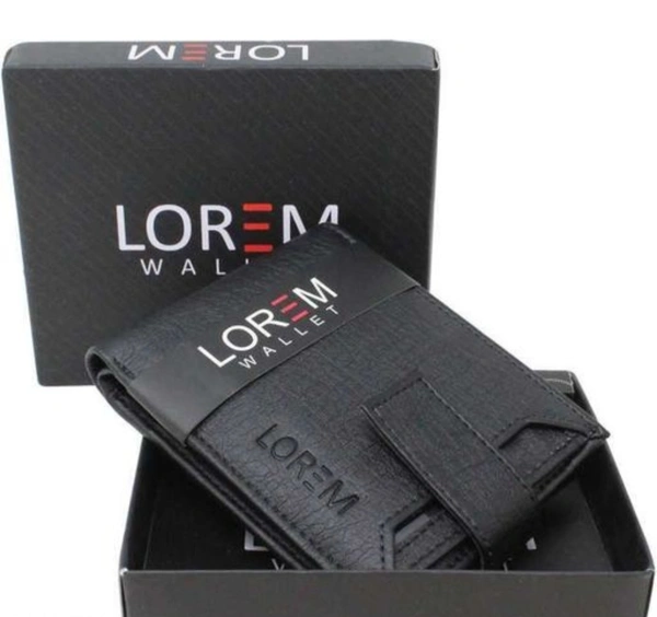Trendy Mens Leather Wallet ( Black ) - Black
