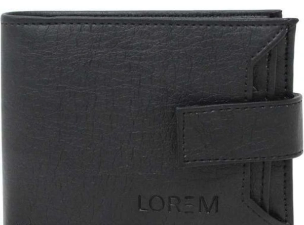 Trendy Mens Leather Wallet ( Black ) - Black