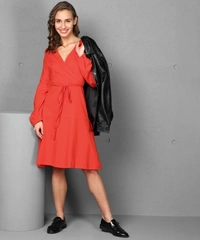 Women Wrap Dress  - S
