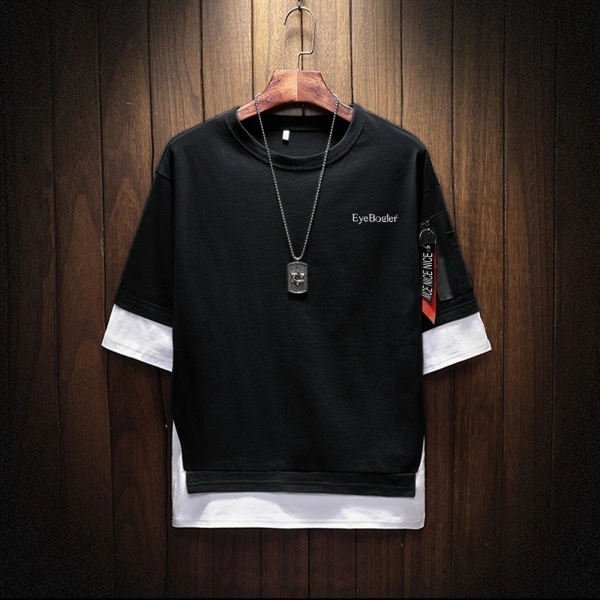 Funky Round Neck T - Shirt  - L