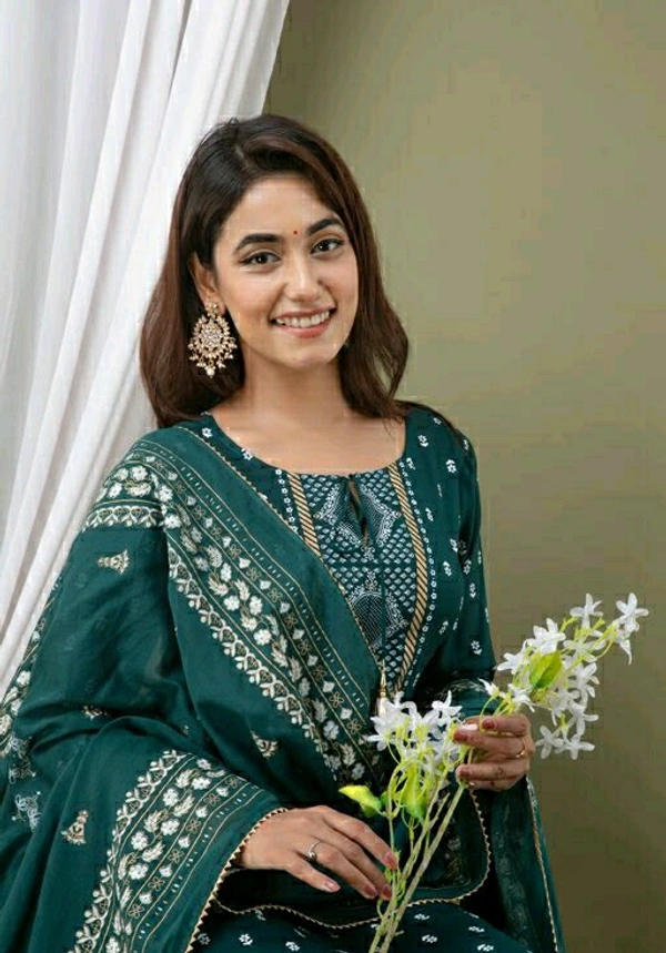 Etnic Anarkali Set - Green