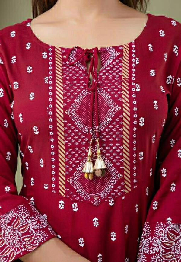 Ethnic Anarkali Set - Red