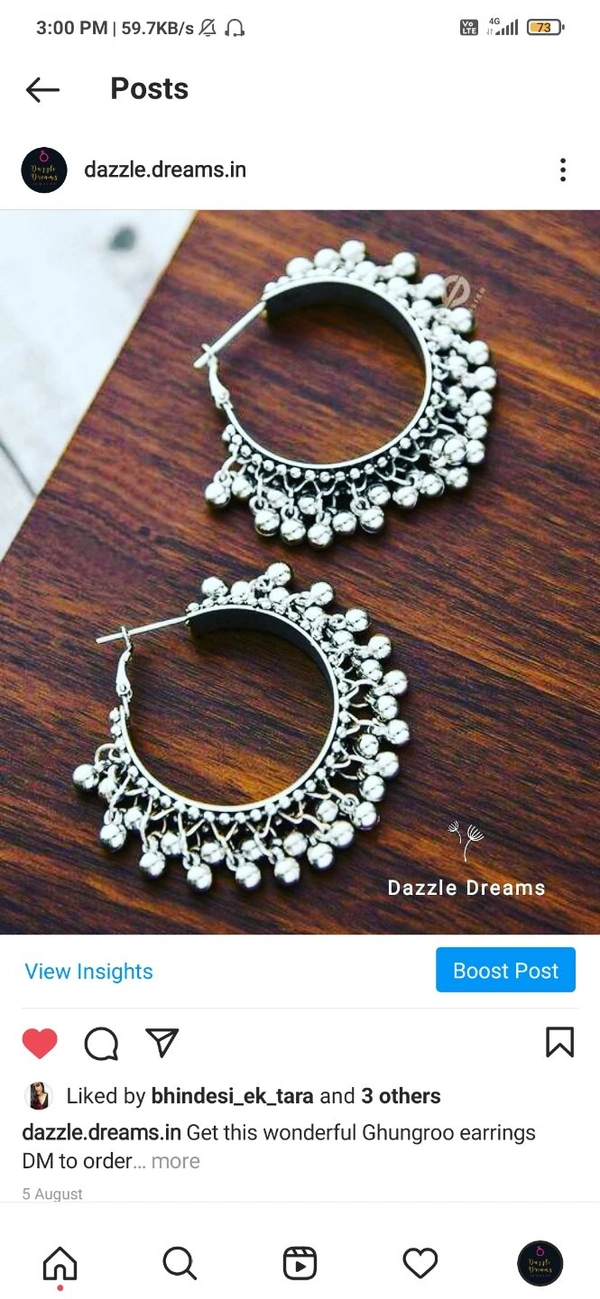 Oxidized Earrings