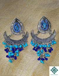 Oxidized Beads Earrings