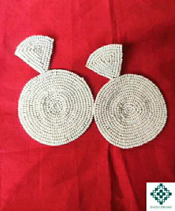 White Beads Earrings