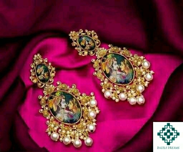 Kundan Krishna Earrings